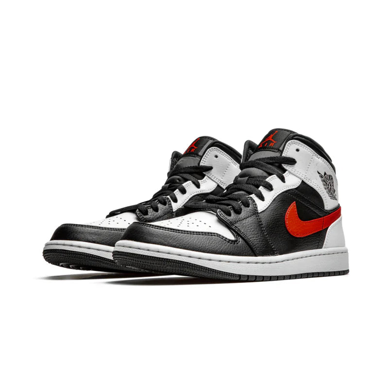 Jordan 1 Mid Black Chile Red White