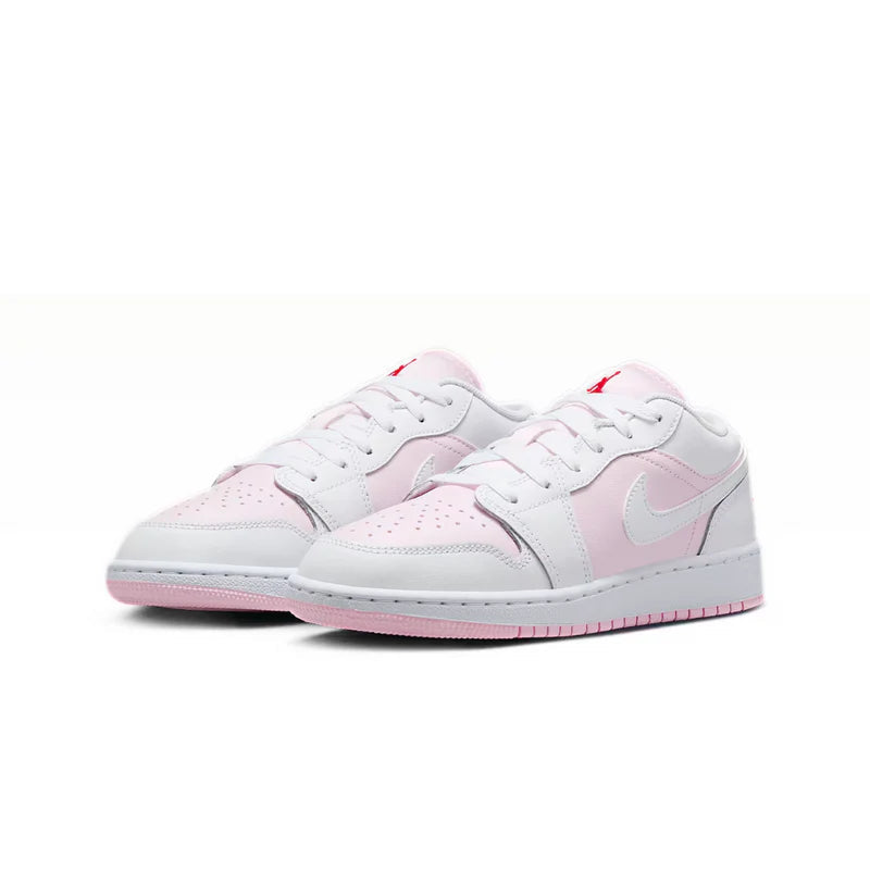 Jordan 1 Low Pink Foam Fire Red White (GS)