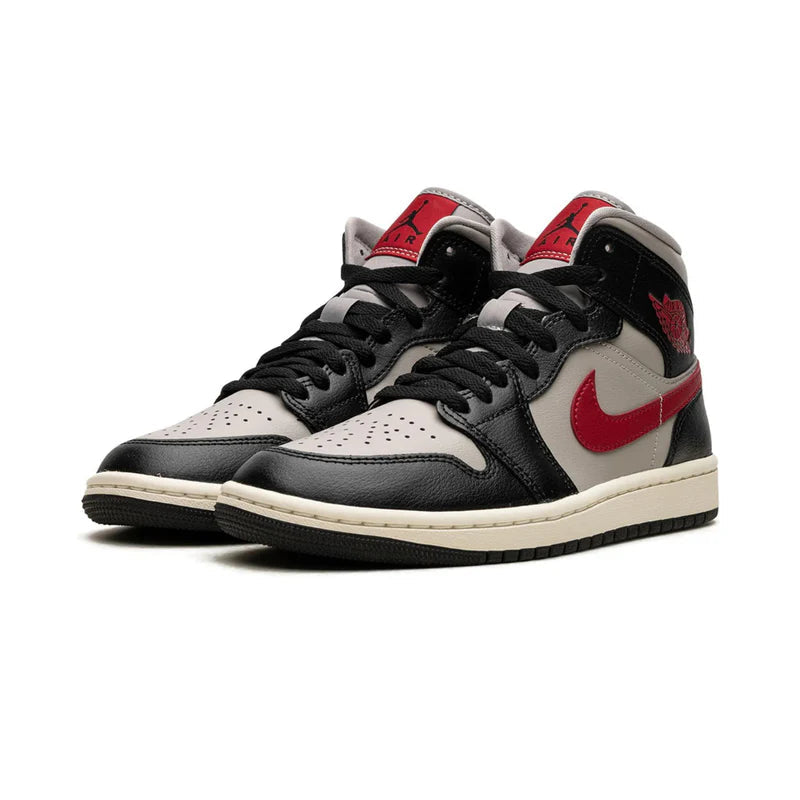 Jordan 1 Mid Black College Grey Gym Red (W)